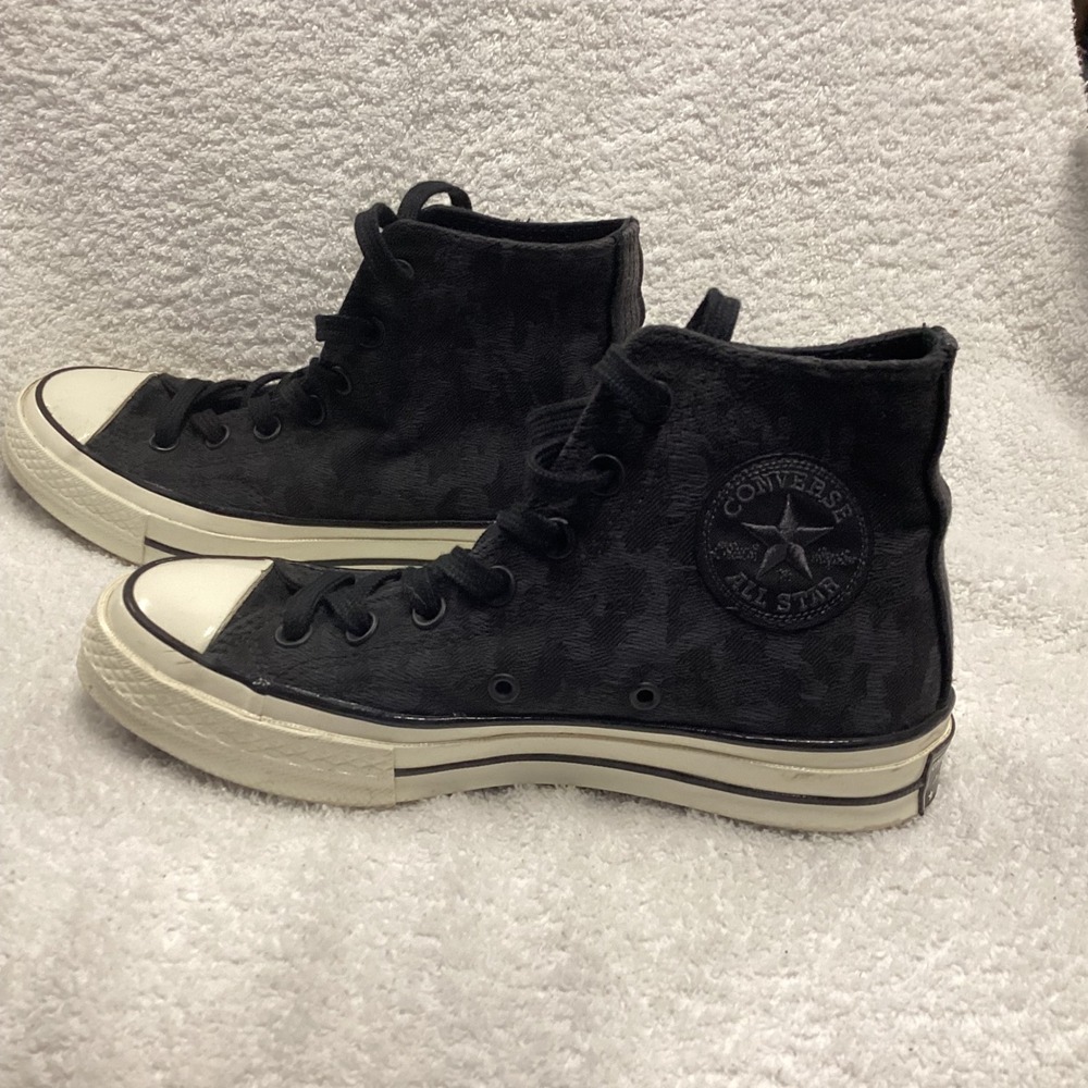 Converse Chuck 70 Hi Black Tonal Camo High Top Sneakers Unisex 169123C - Picture 3 of 12